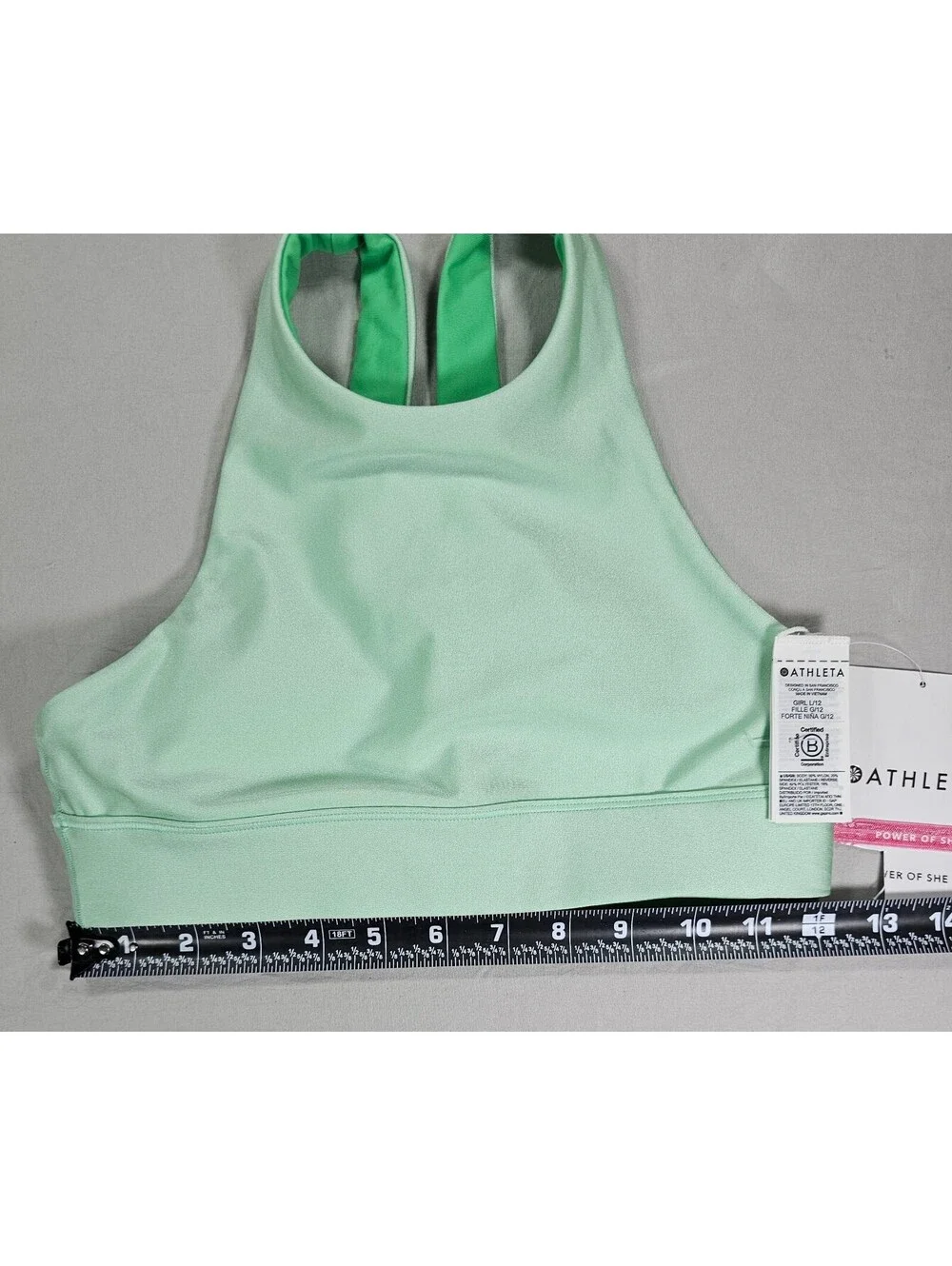 Athleta Girl High Neck Reversible Bikini Top L 12 UPF 40+ Swim NWT